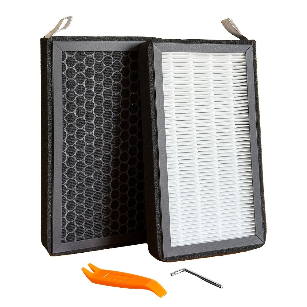 Автомобильный воздушный фильтр HEPA с активированным углём, комплект из 2 шт. для Tesla Model 3 Y