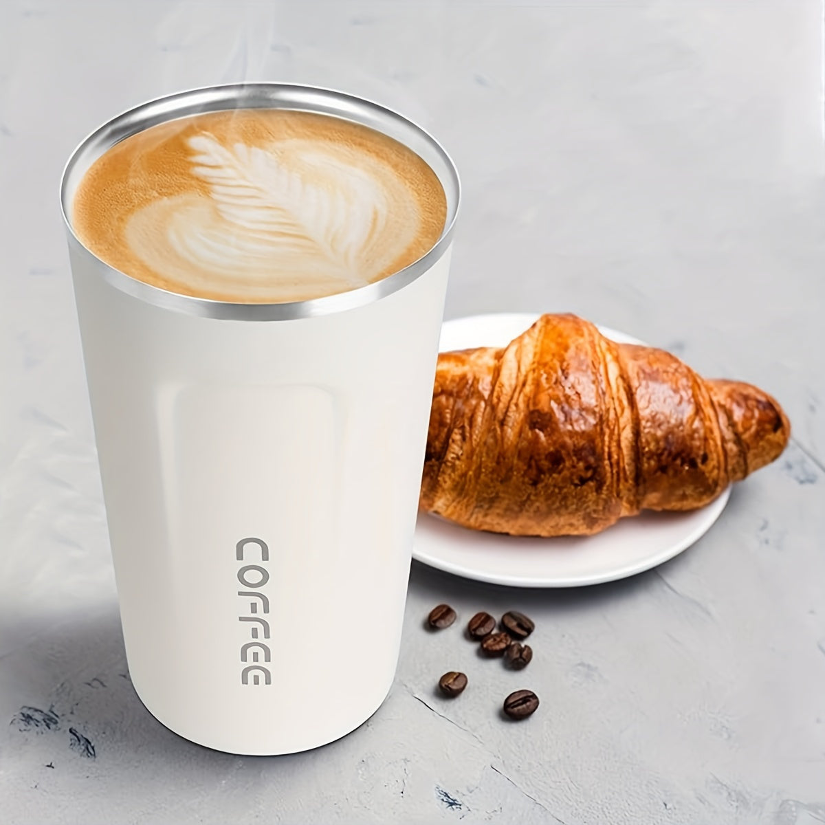 17oz Stainless Steel Insulated Coffee Mug with Temperature Display for Hot Cold Drinks