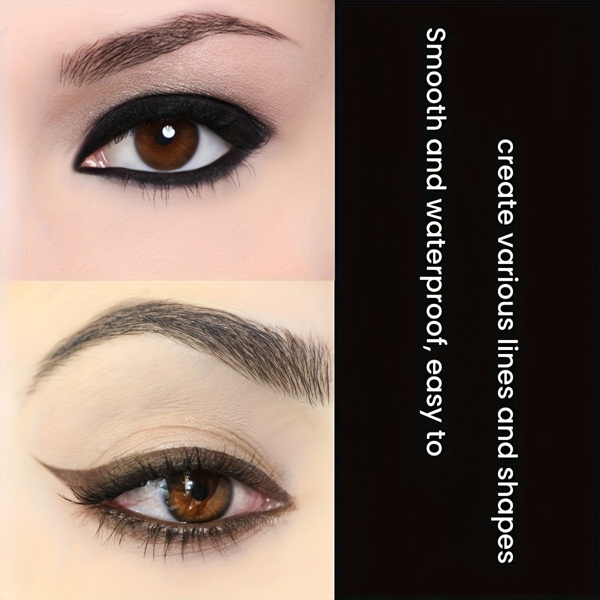 Pack de 3 bolígrafos de gel para ojos de mujer, a prueba de agua, de larga duración y resistente a las manchas