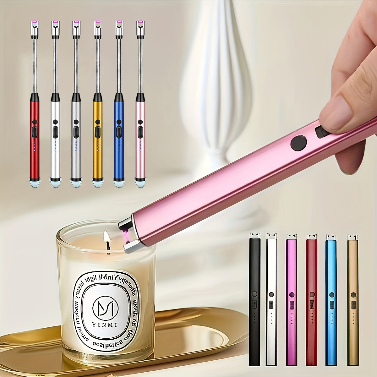 Rechargeable USB Electric Lighter Flameless Windproof for Gas Stove