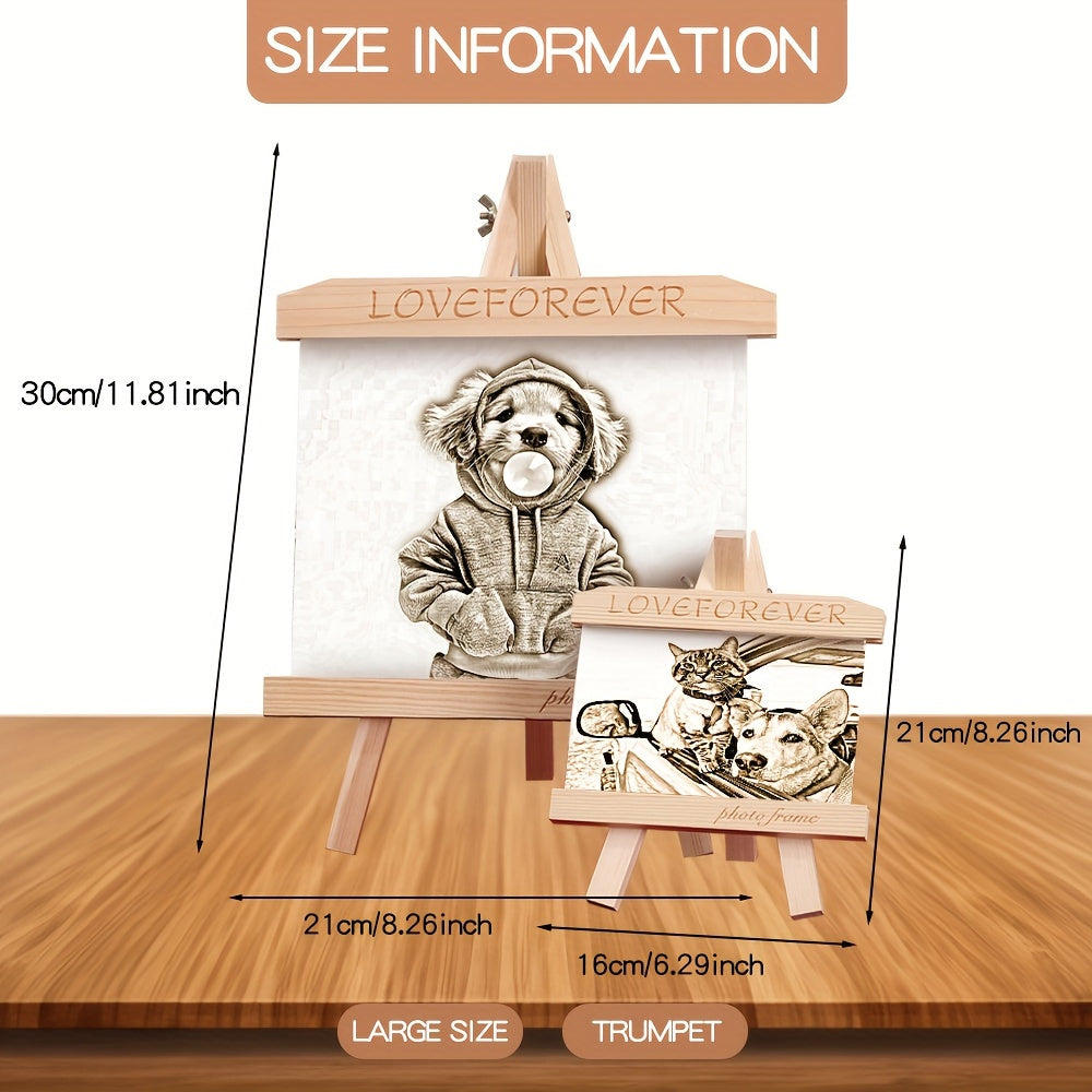 Уникальная рождественская елочная игрушка: ручная роспись деревянной фоторамки, индивидуально оформленная для домашнего и офисного декора, идеальный подарок для близких и домашних животных