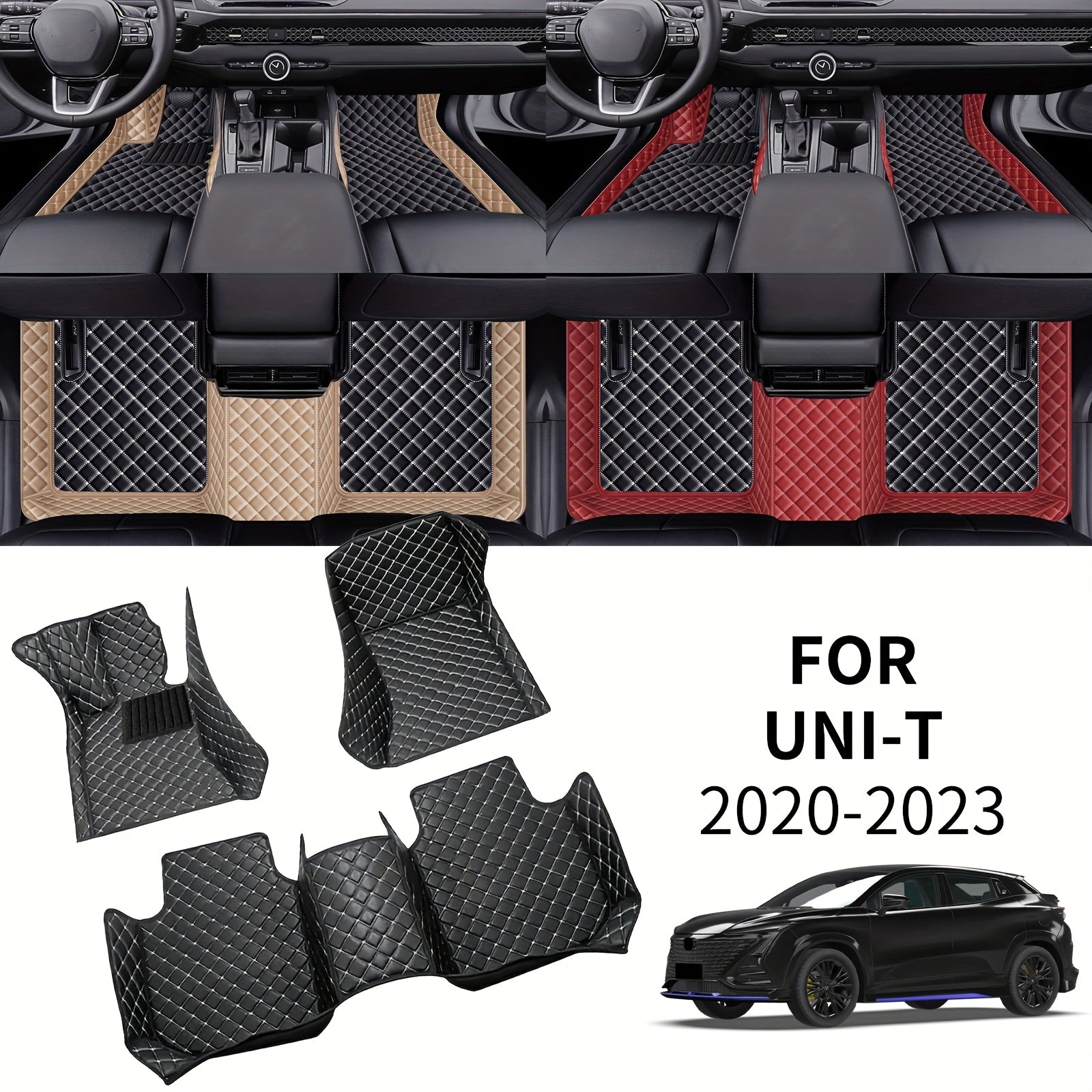 Lüks PU deri avtomobil podasi matolari uch qismli to'plam LHD transport vositalari uchun