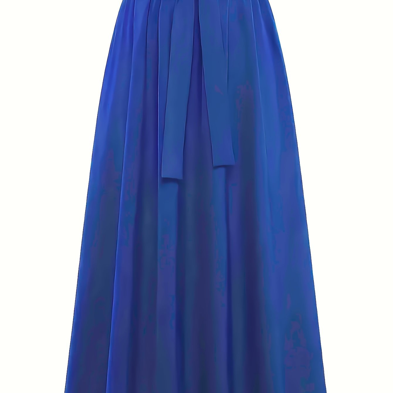 Women's Green Polyester Midi Skirt with Tie Detail for Spring Summer Machine Washable