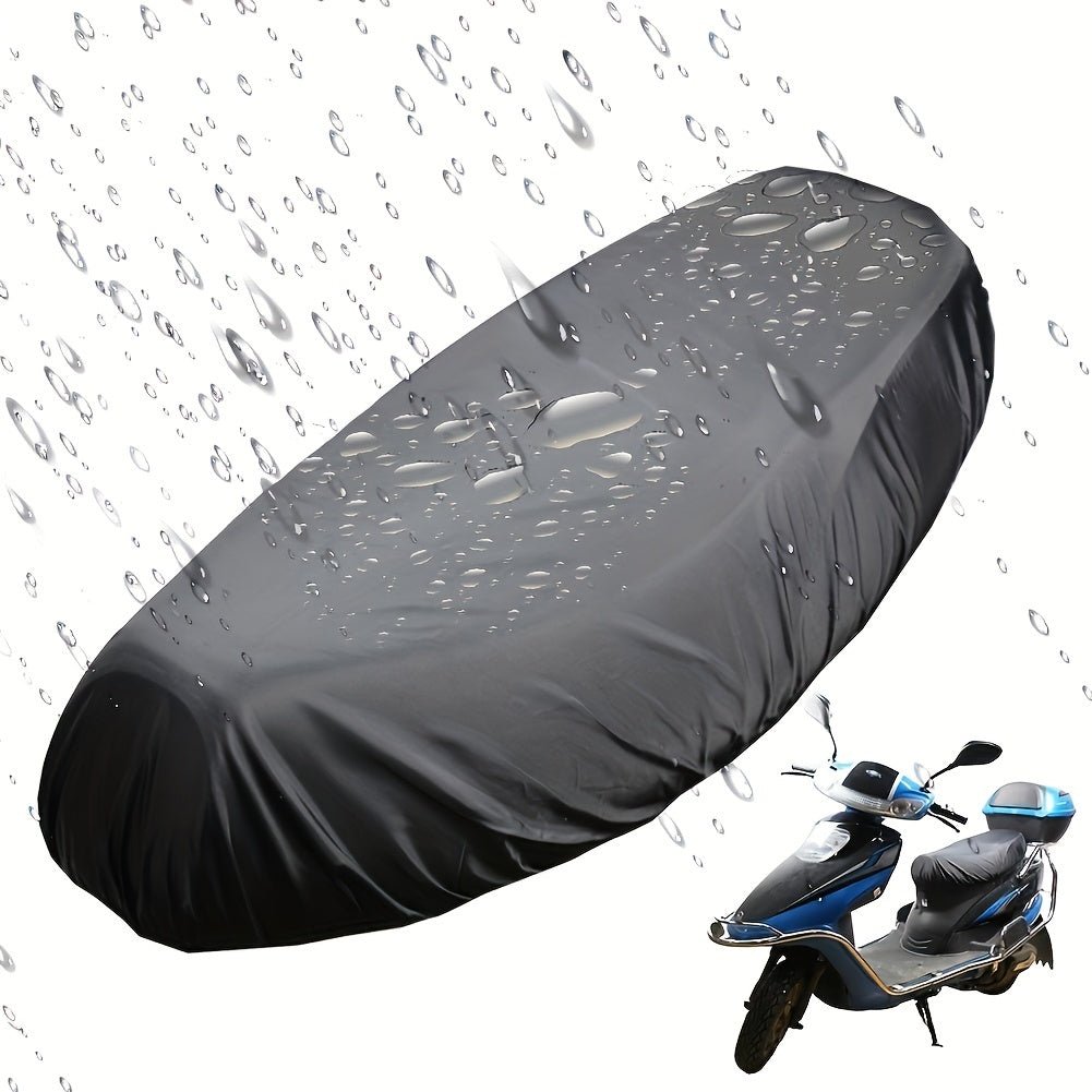 Universal Black 210D Waterproof Motorcycle Rain Seat Cover Dust UV Sun Protection