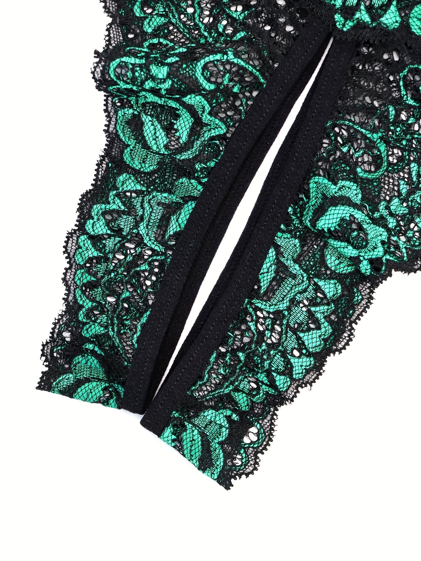 Women's Floral Lace Thongs Open Crotch Panties for Women
