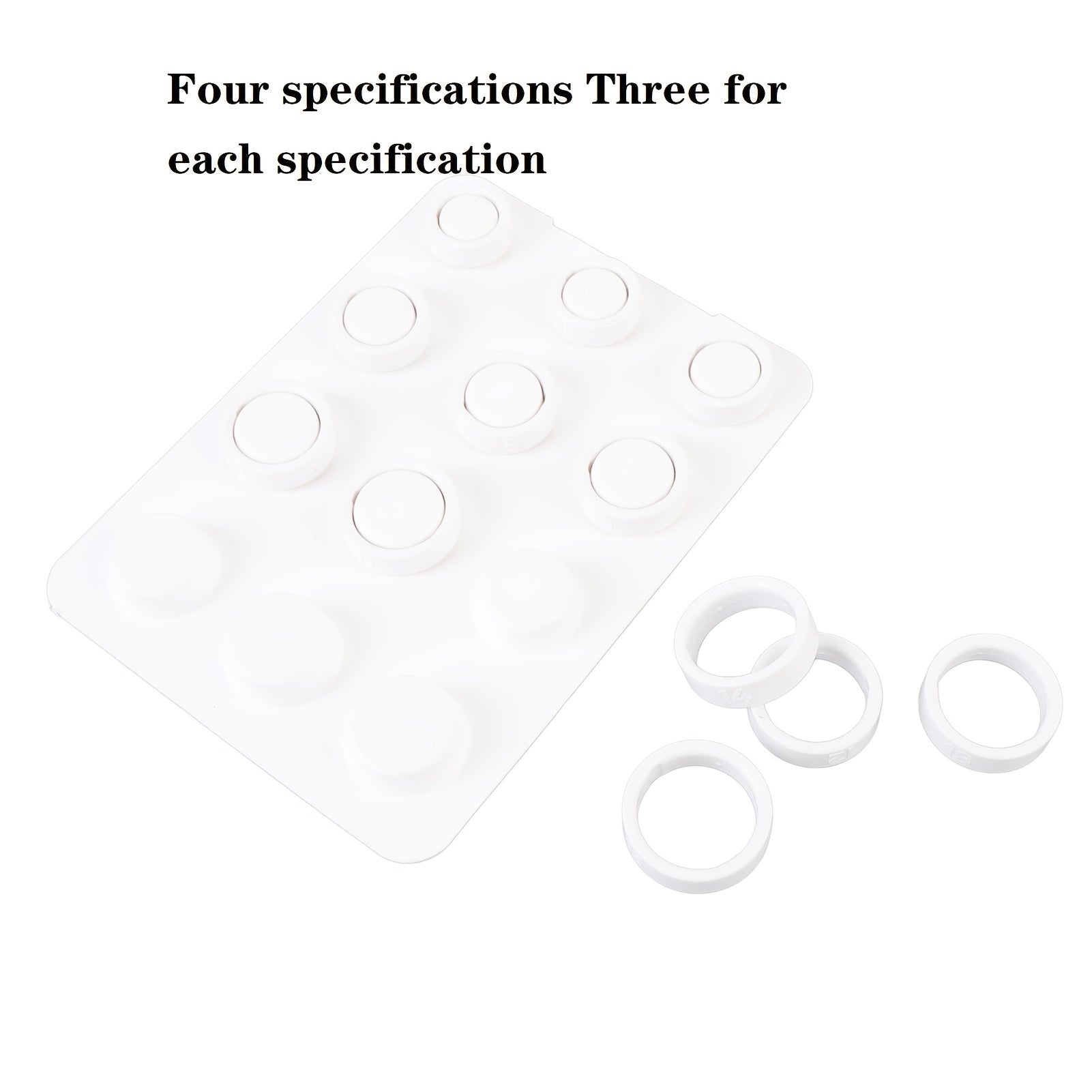 Juego de 4 protectores de anillo inteligente de silicona a prueba de arañazos en múltiples tamaños