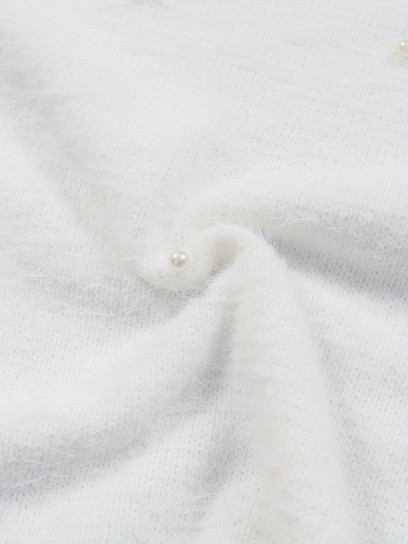 Plus Size Women's Yellow V-Neck Sweater Fleece-Lined Cuffs Geometric Pattern