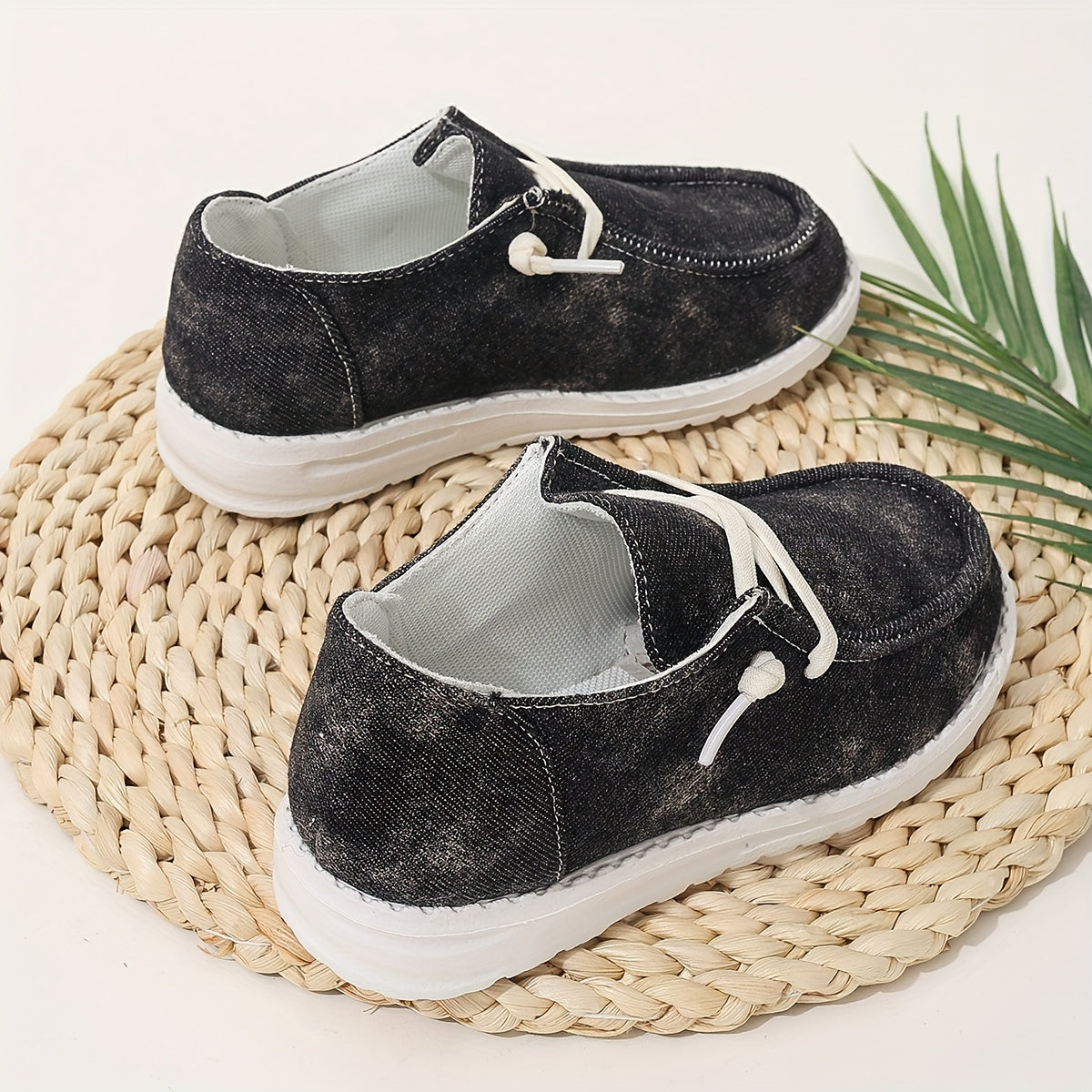 Boys' All-Season Breathable Slip-On Sneakers Fabric Casual Shoes