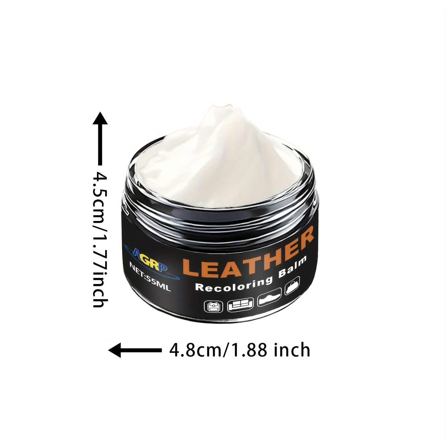 White Leather Scratch and Tear Repair Cream for Shoes and Bags