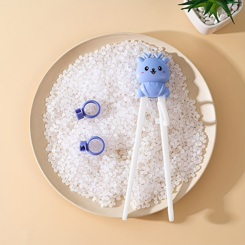 Cartoon Animal Training Chopsticks Non-Slip Durable Grip for Beginners Kitchen Utensil