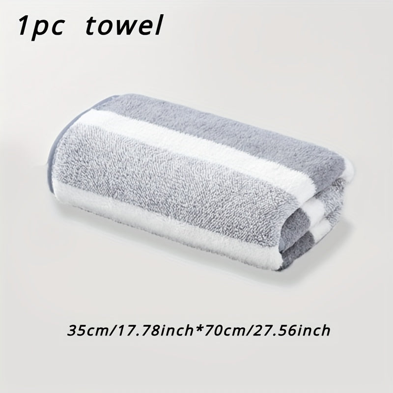 Striped Quick-Drying Polyester Towel for Home Hotel Spa Travel Fluffy