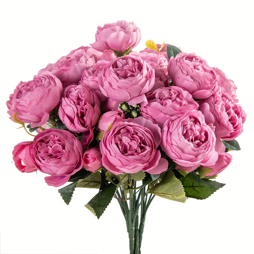 Винтажный искусственный цветок пиона, набор из 3 штук, идеален для семейных свадеб и вечеринок с премиум устойчивостью к окислению.