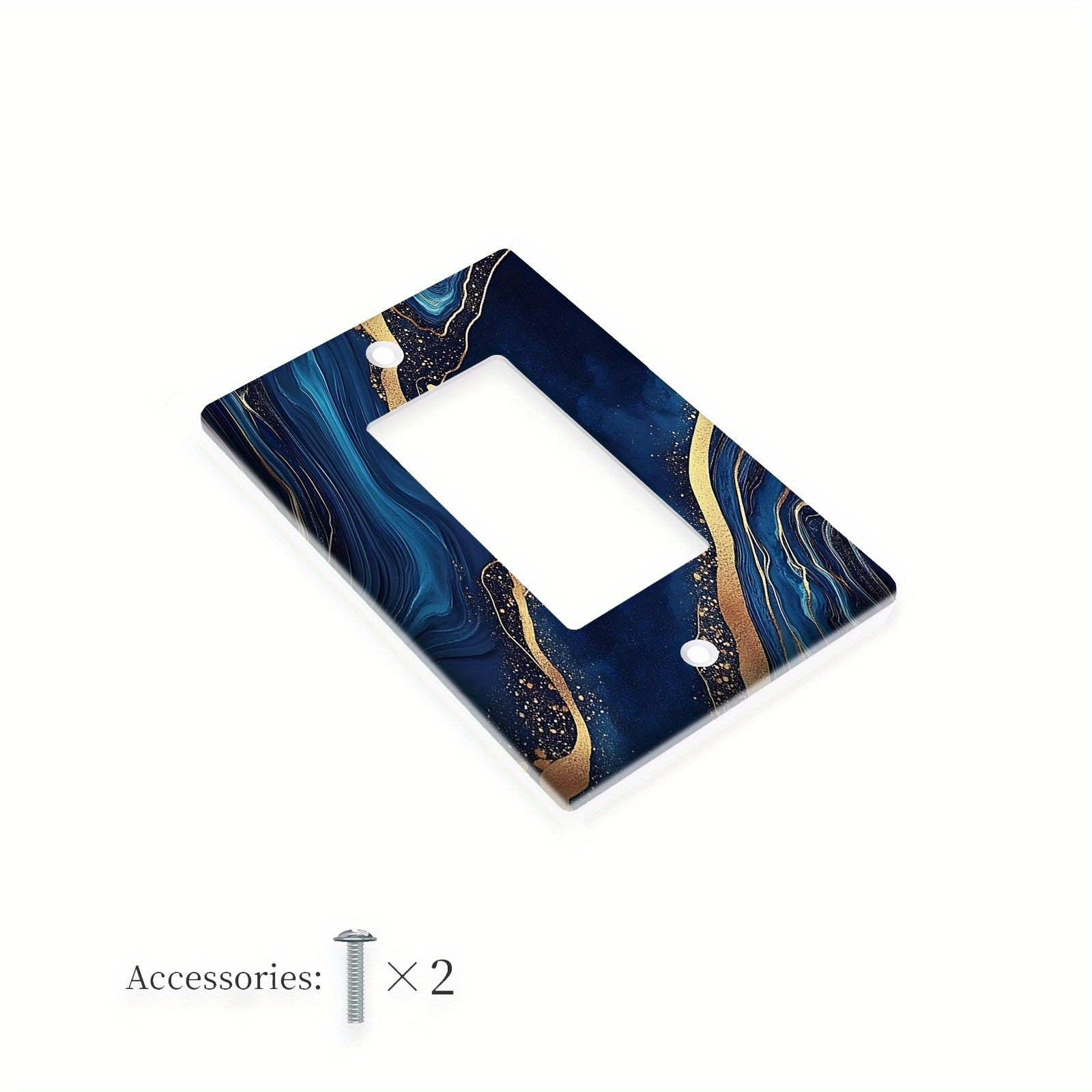 Накладка на выключатель Navy Blue Wall 1-канальная 2-канальная в стиле арт-деко для ванной комнаты и спальни