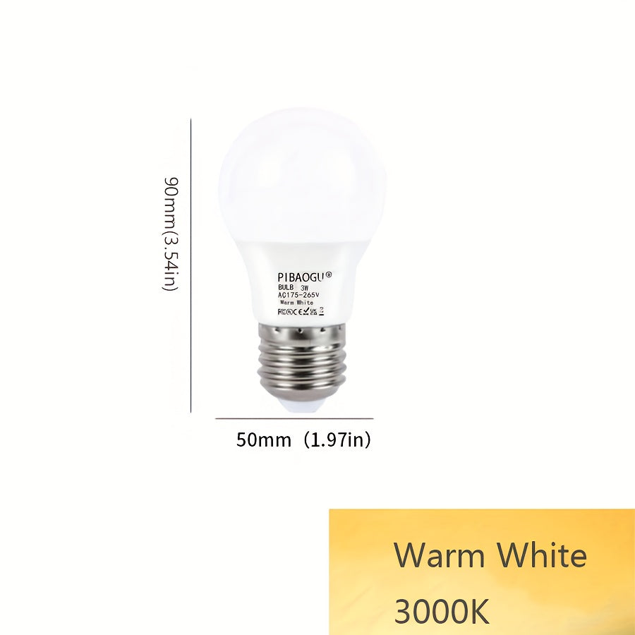 5-Pack E27 3W LED Light Bulbs 220V Warm White Cold White Indoor Home