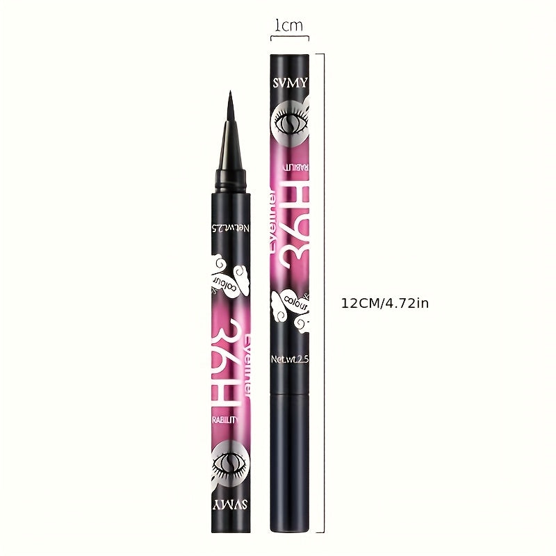 Women Black Liquid Eyeliner Pen Set 3 Pack Ultra-Fine Waterproof Smudge-Proof