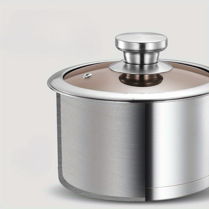 Stainless Steel Cookware Set 3-Piece with Soup Pot, Saucepan, Frying Pan