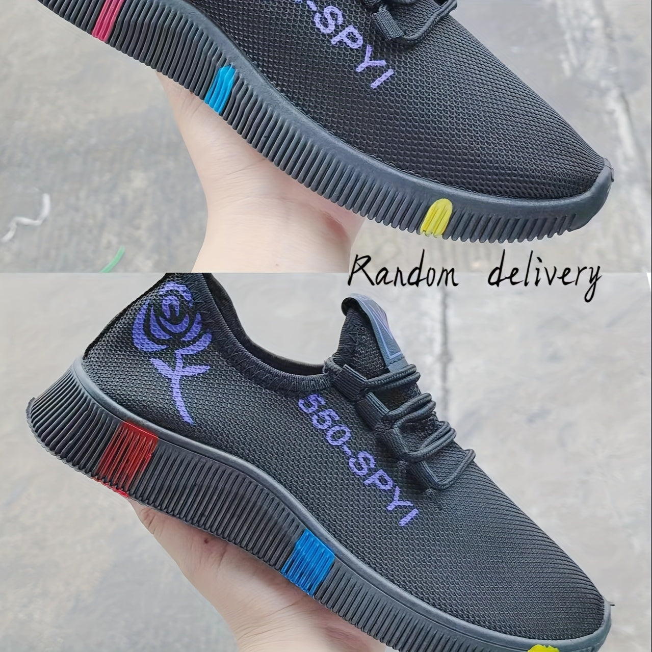 Women's Slip-Resistant Sneakers Breathable Fabric Low-Top Running Shoes