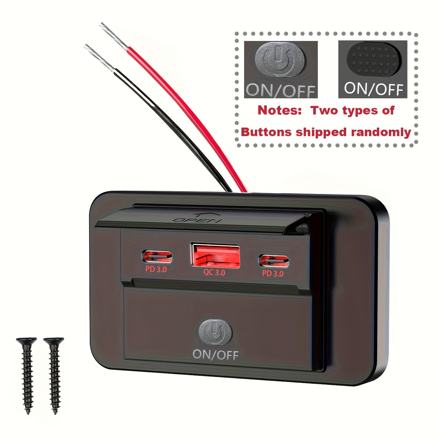 Ko‘p qurilmalik USB avtomobil zaryadlovchi tez zaryadlash uchun rozetka, avtomobillar, RVlar, qayiq uchun