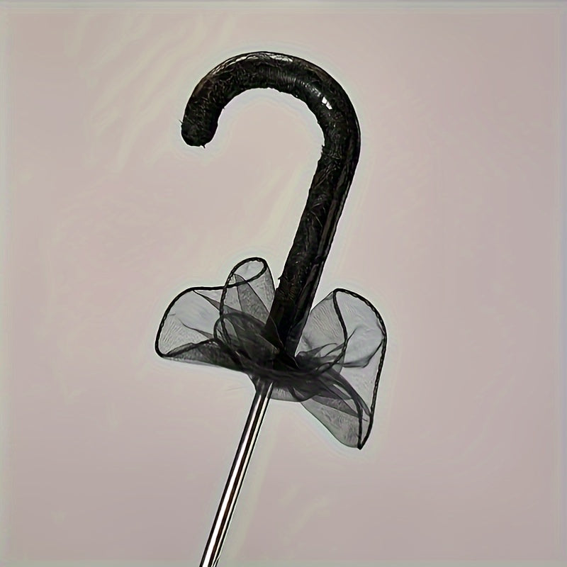 Black Lace Umbrella for Weddings Halloween and Special Occasions Polyester Spandex Not Machine Washable