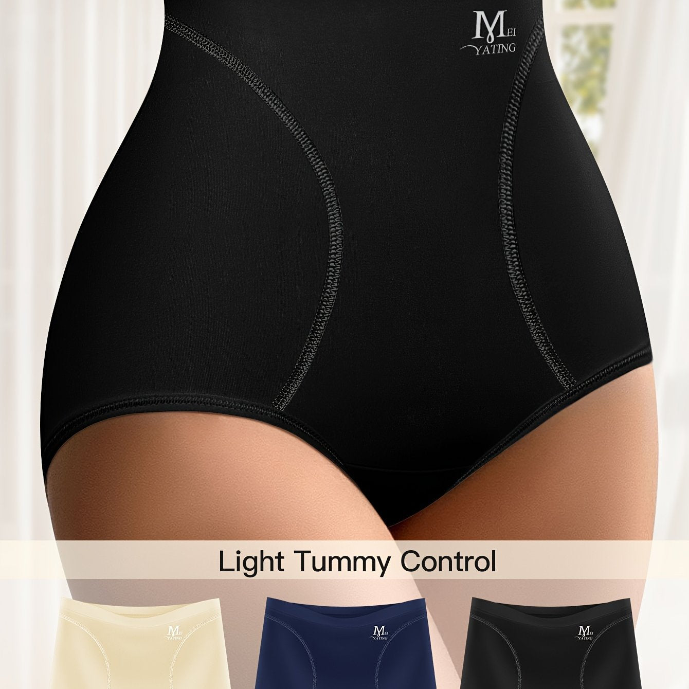 Women’s Seamless High Waist Solid Color Briefs 3-Pack for Fall Winter