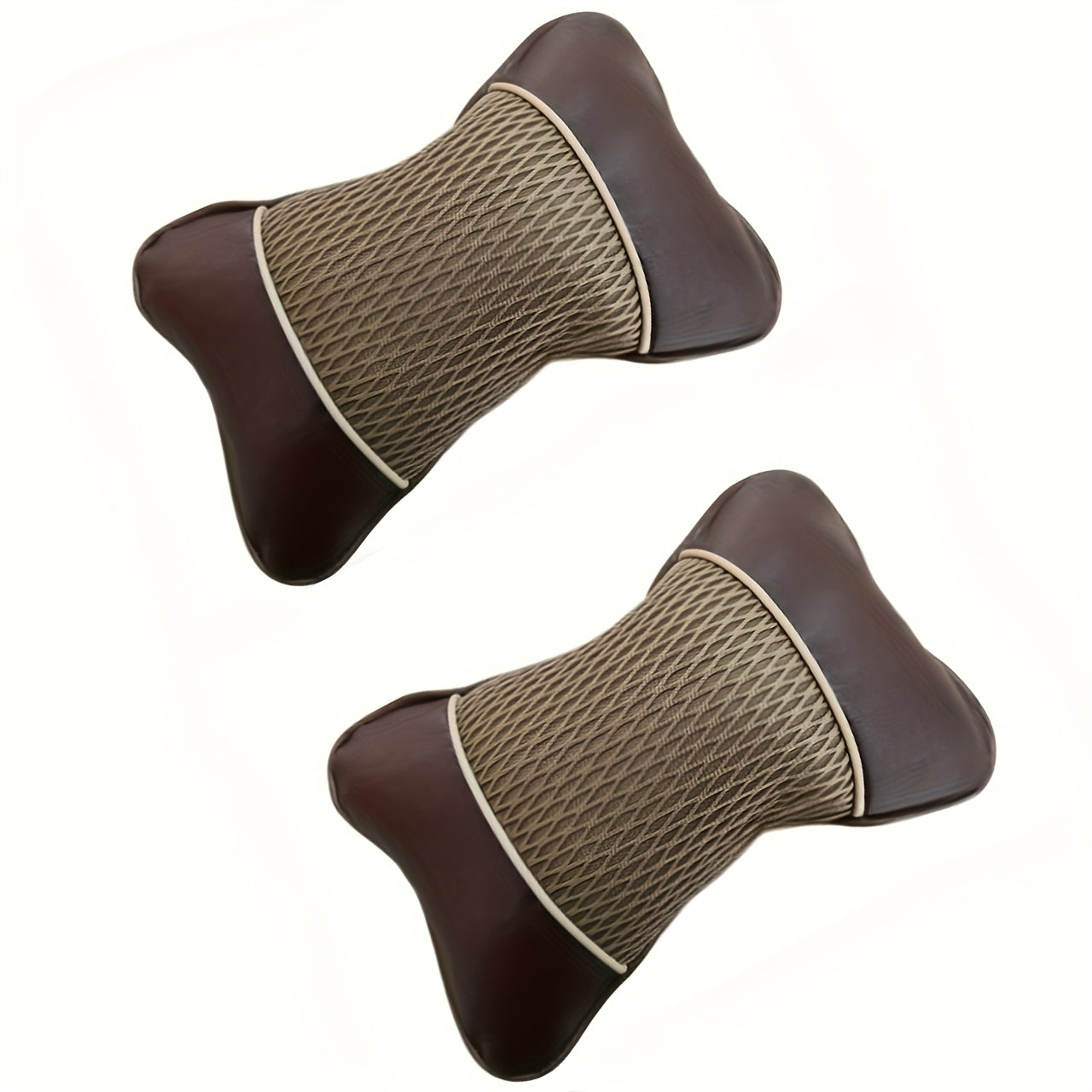 Avtomobillar uchun 2 ta Universal Faux Charm qo'shma tishli bo'yin bo'lagi uchun yostiq