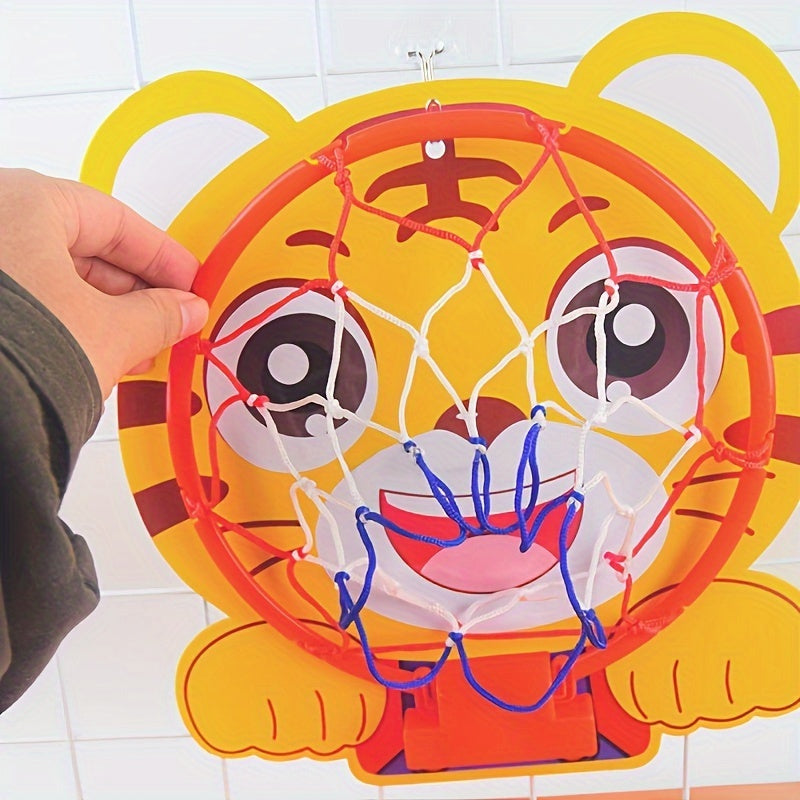 Conjunto de aros de baloncesto con temática de animales para niños para juego en interiores y exteriores 3+ Rojo