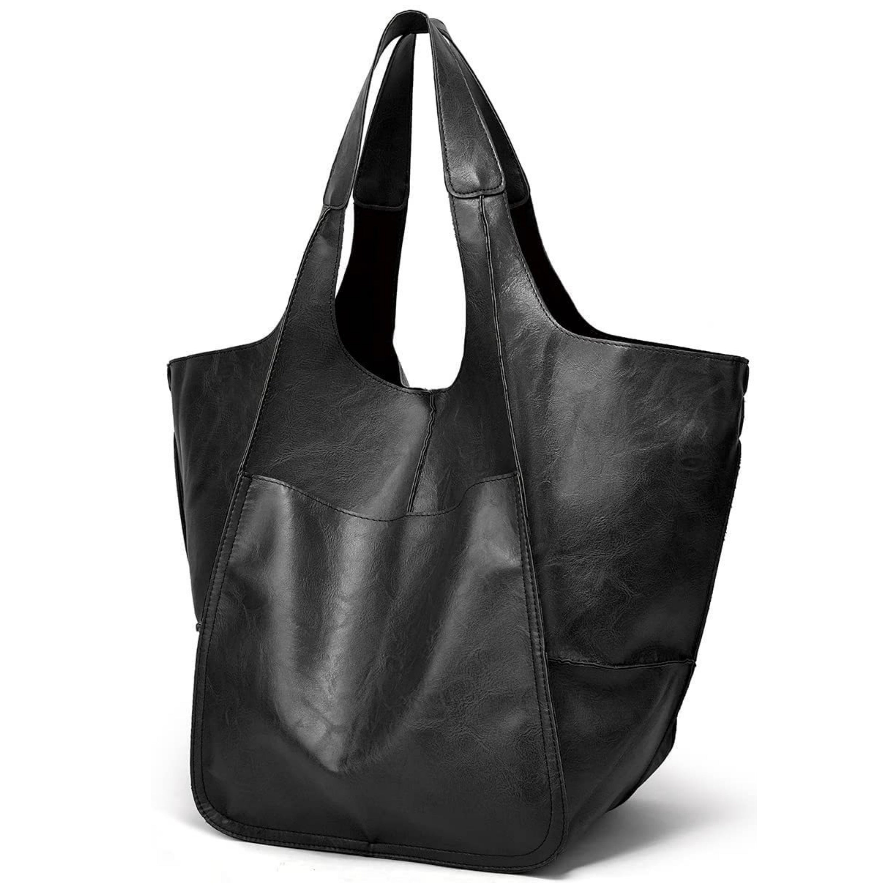 Women's Retro Style Shoulder Bag PU Solid Color Spacious Crossbody Bag Black Green Light Brown Dark Brown