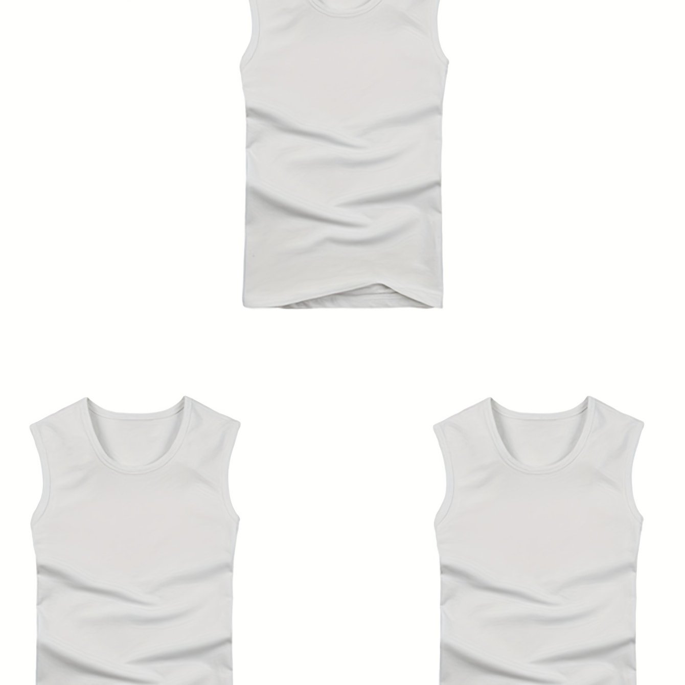 Men's Sleeveless Tank Top for Fitness Quick Dry Sweat-Wicking Summer Polyester