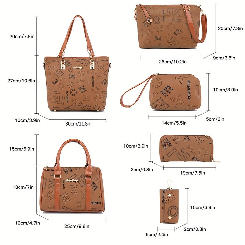 2024 Yangi Olti Qismli Ayollar Sumkalari Yevropa va Amerika Moda Qo'l Sumkasi