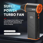 High-Speed Turbo Handheld Air Blower with Digital Display and Dual 5000mAh Batteries