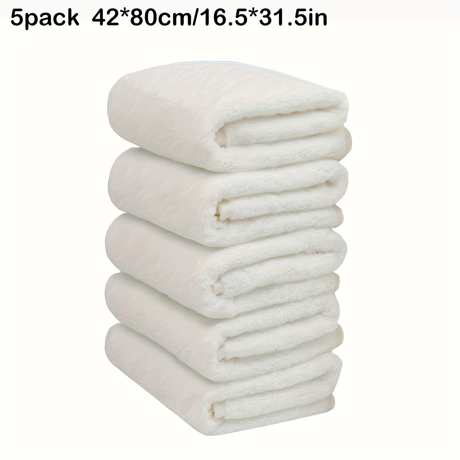 Large Coral Fleece Face Towel 42x80cm 350g/m² Square Density 5/10 Pack