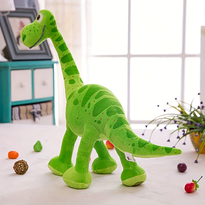 Juguete de peluche de dinosaurio Brachiosaurus de dibujos animados para razas medianas, de tela suave y duradera