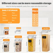 30-штук герметичных контейнеров для хранения продуктов из пластика без BPA, черные, безопасные для посудомоечной машины