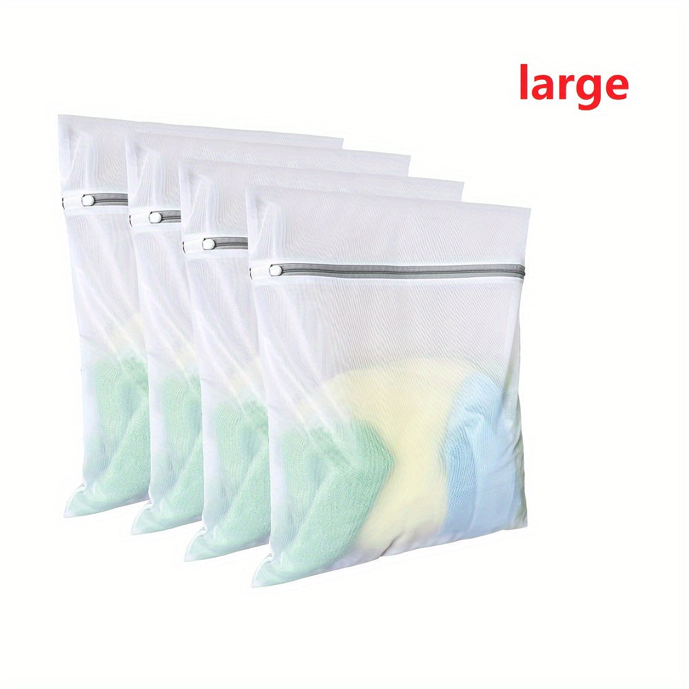 4-Piece Mesh Laundry Bag Set for Delicate Clothing Storage and Washing