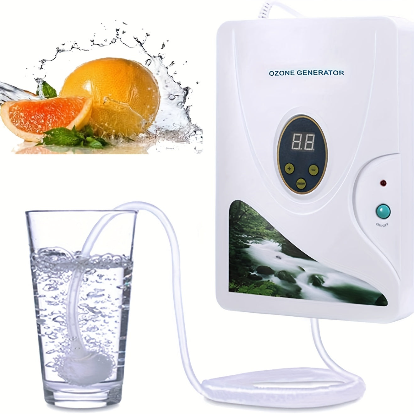 600mg/h Ozon generatori raqamli taymer bilan go‘sht, meva, sabzavotlar uchun portativ havoni tozalash qurilmasi