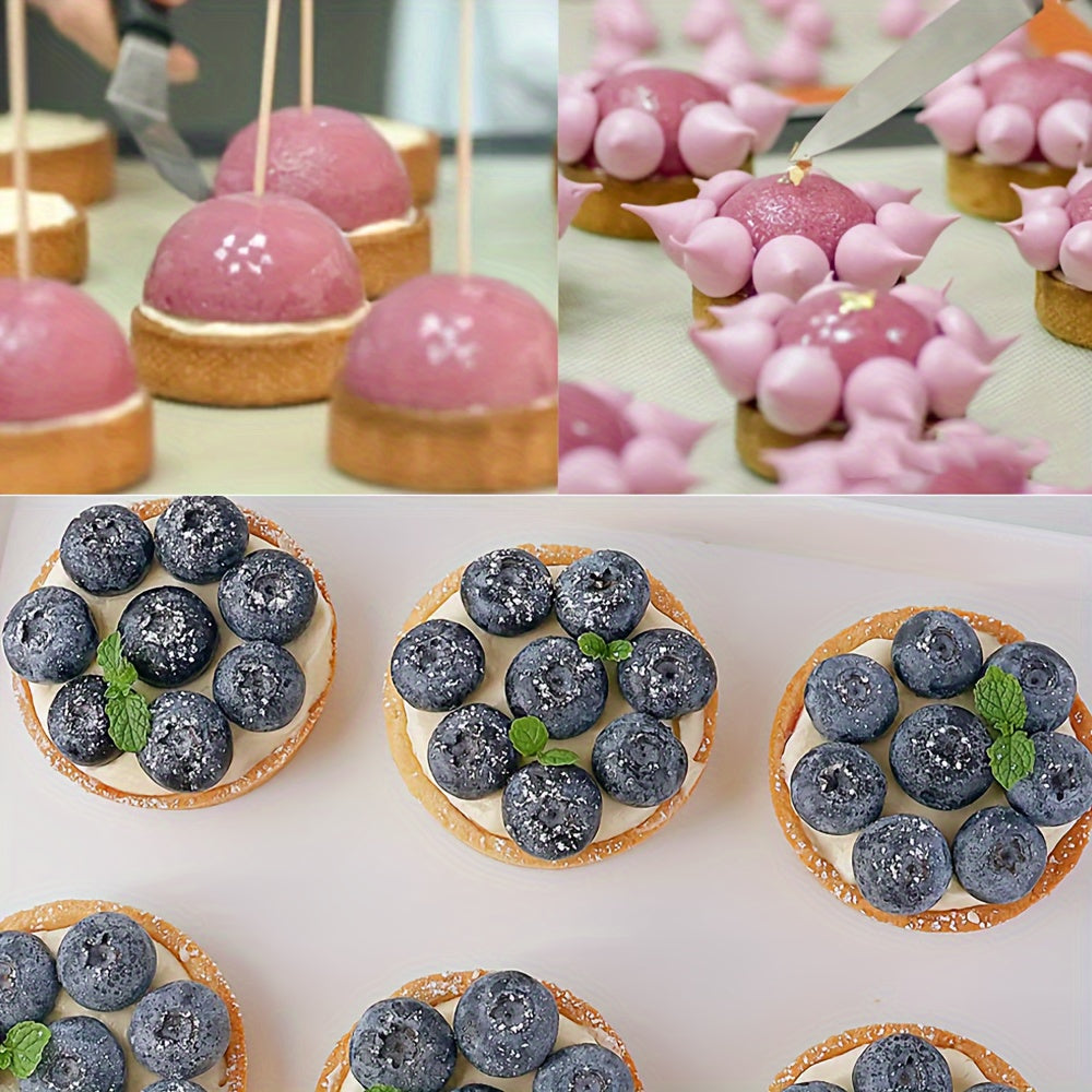 Small Stainless Steel Fruit Tart Mold 1.97in Non-Stick Round Pastry Ring