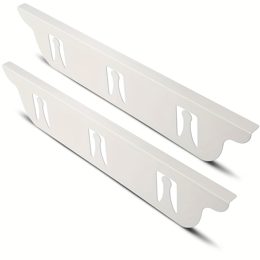 Набор из 2 накладок на зазор между духовкой и плитой из нержавеющей стали, термостойкие, легко очищаются, заполняют зазоры