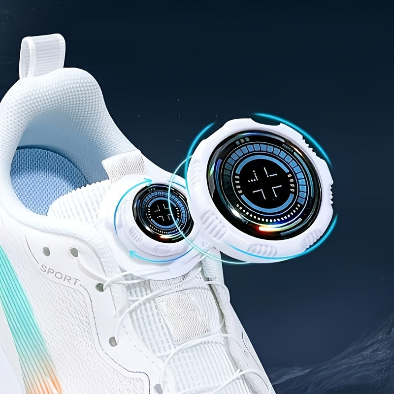 3 Pairs No-Tie Shoelaces Rotating Knob Casual Plastic Easy Fastening