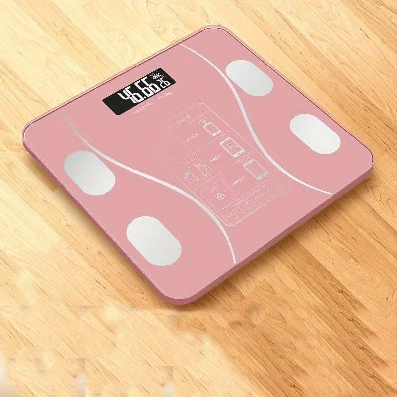 Smart Body Weight and Temperature Scale App-Controlled Battery-Powered with Multi-Unit Conversion
