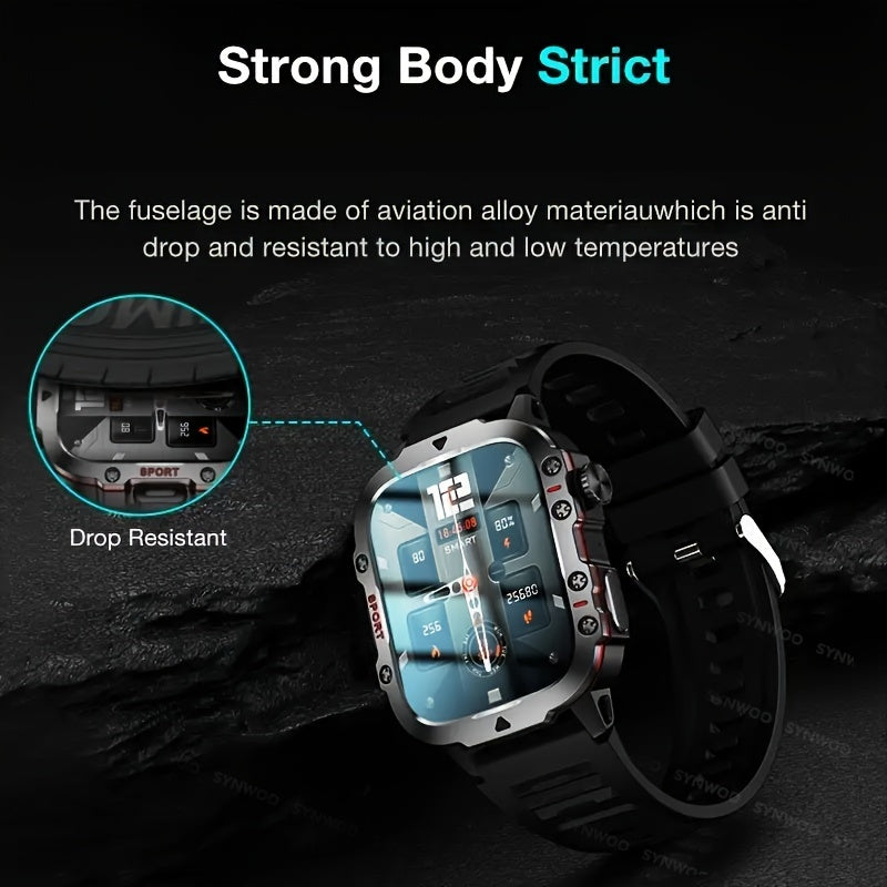 Smartwatch 4.98cm Full Touch Display Fitness Tracker Sleep Step Monitoring Waterproof Compatible with iOS Android