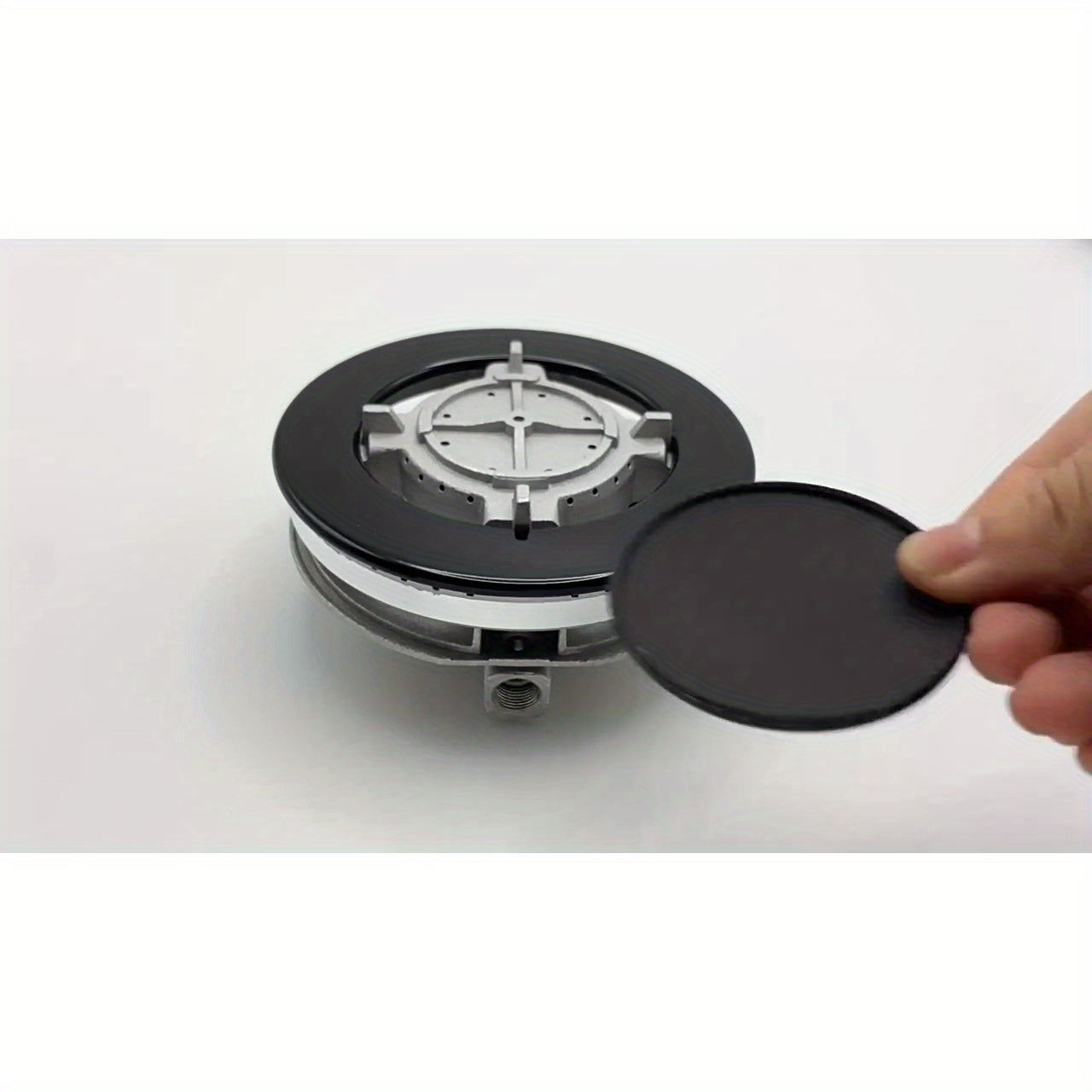 4 dona Aluminiy Qotishma Gaz Plitasi Gaz Burneri Qoplamalari Qora Bardoshli Oson Tozalash uchun Oshxona