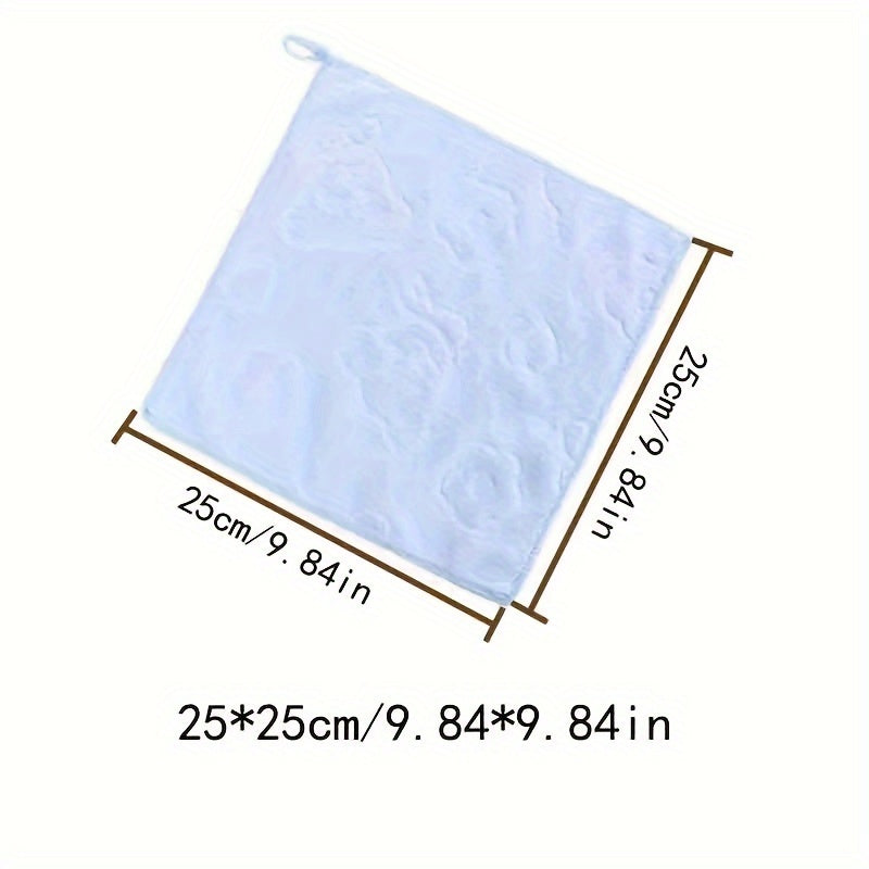 Set of 5 Soft Absorbent Washcloths for Bathroom 24.99x24.99cm