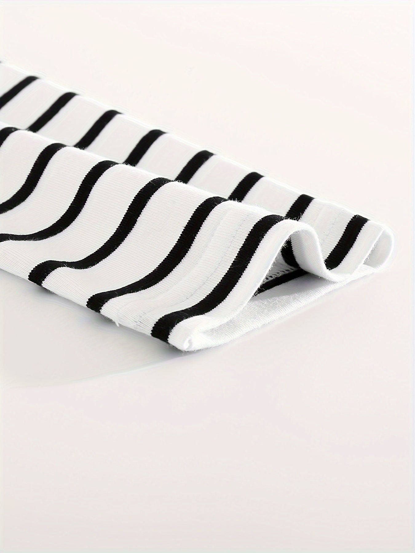 Kids Boy's Striped Long Sleeve Top with Astronaut Cartoon Print in Cotton for Spring Fall