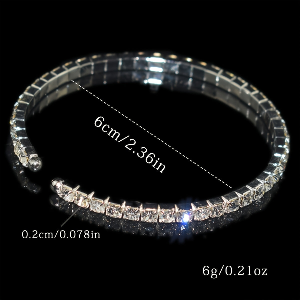 Silvery-Plated Cubic Zirconia Bracelet for Weddings and Daily Glam