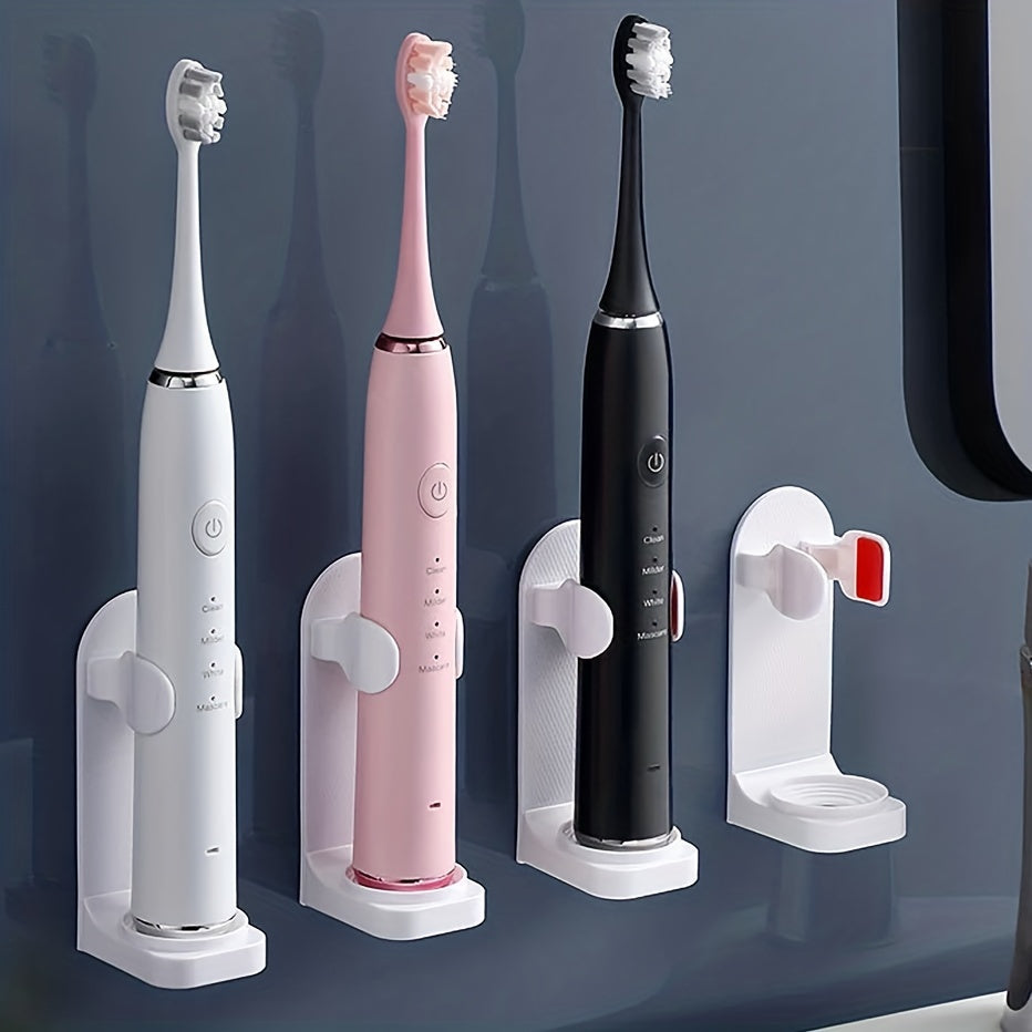 Wall-Mounted Electric Toothbrush Holder Fits 98% of Brushes Bathroom Organizer