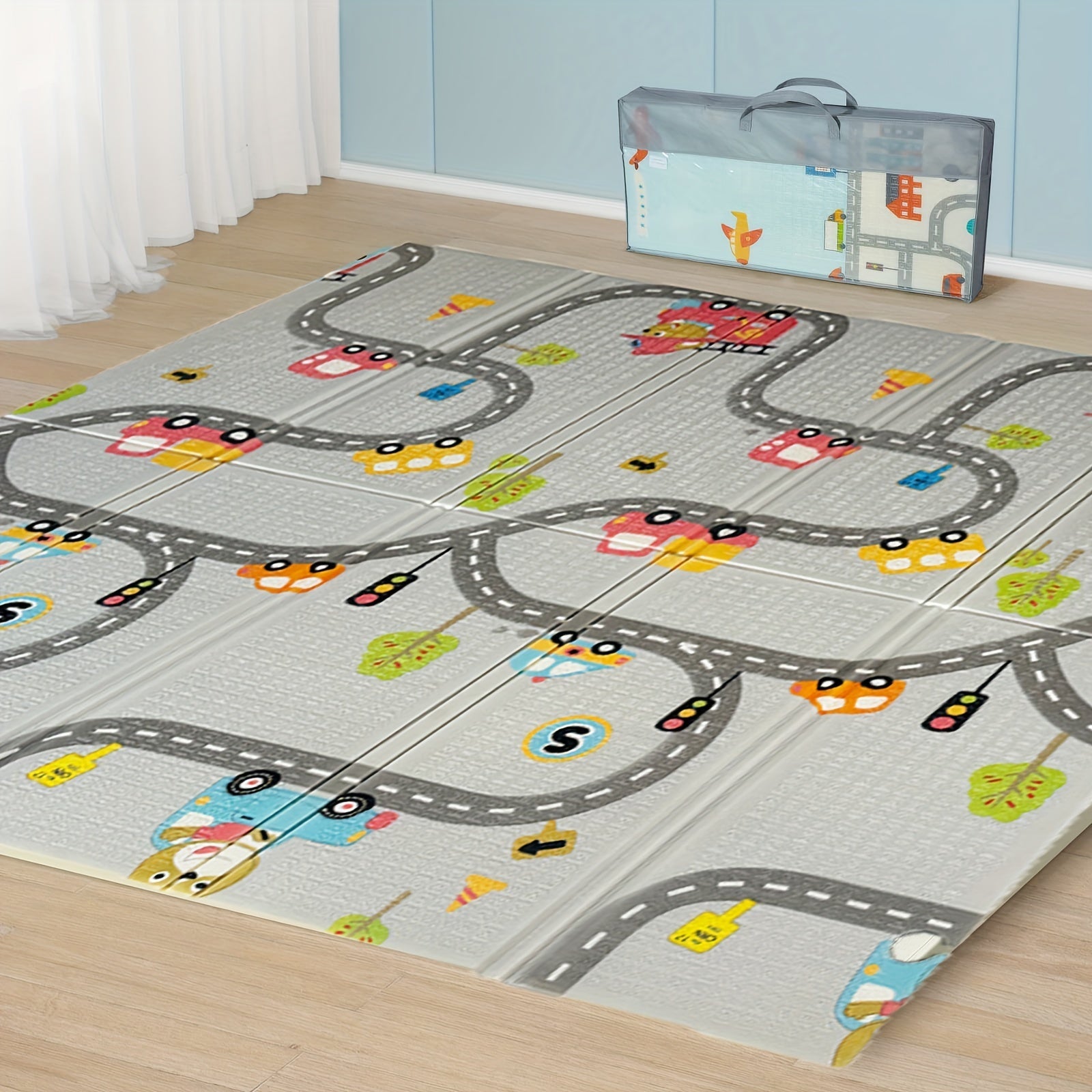 Large Waterproof Foam Play Mat for Kids Foldable Soft Activity Area 179cm x 200cm