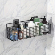 Cesta de ducha de pared con rejilla de drenaje de malla de hierro fundido organizador de baño