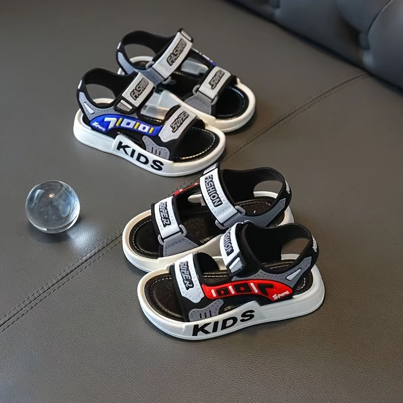 Детские сандалии для мальчиков и девочек Весна Лето Нескользящие Мягкая подошва Воздухопроницаемый Фиксатор на липучке