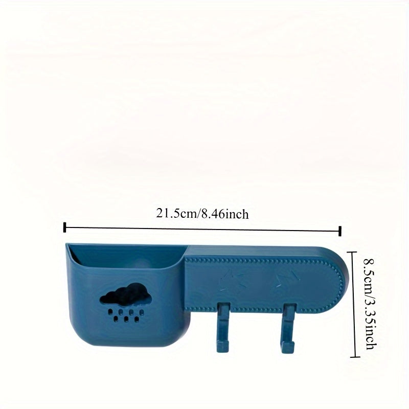 Wall-Mounted Organizer Set with Phone Charging Holder and Key Hooks for Bedroom Bathroom