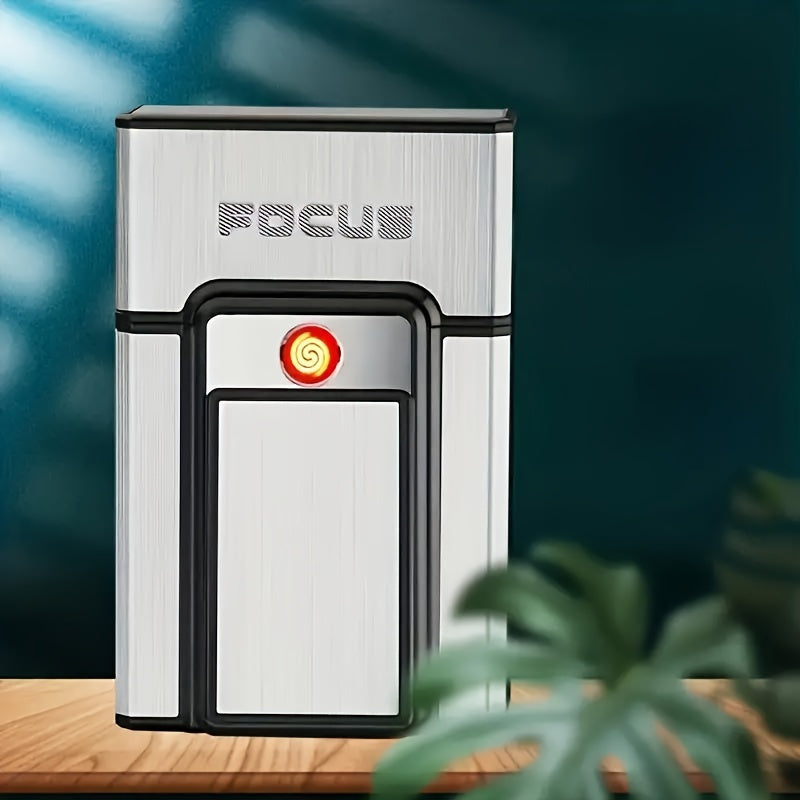 Men Portable Plastic Electric Cigarette Lighter USB Rechargeable